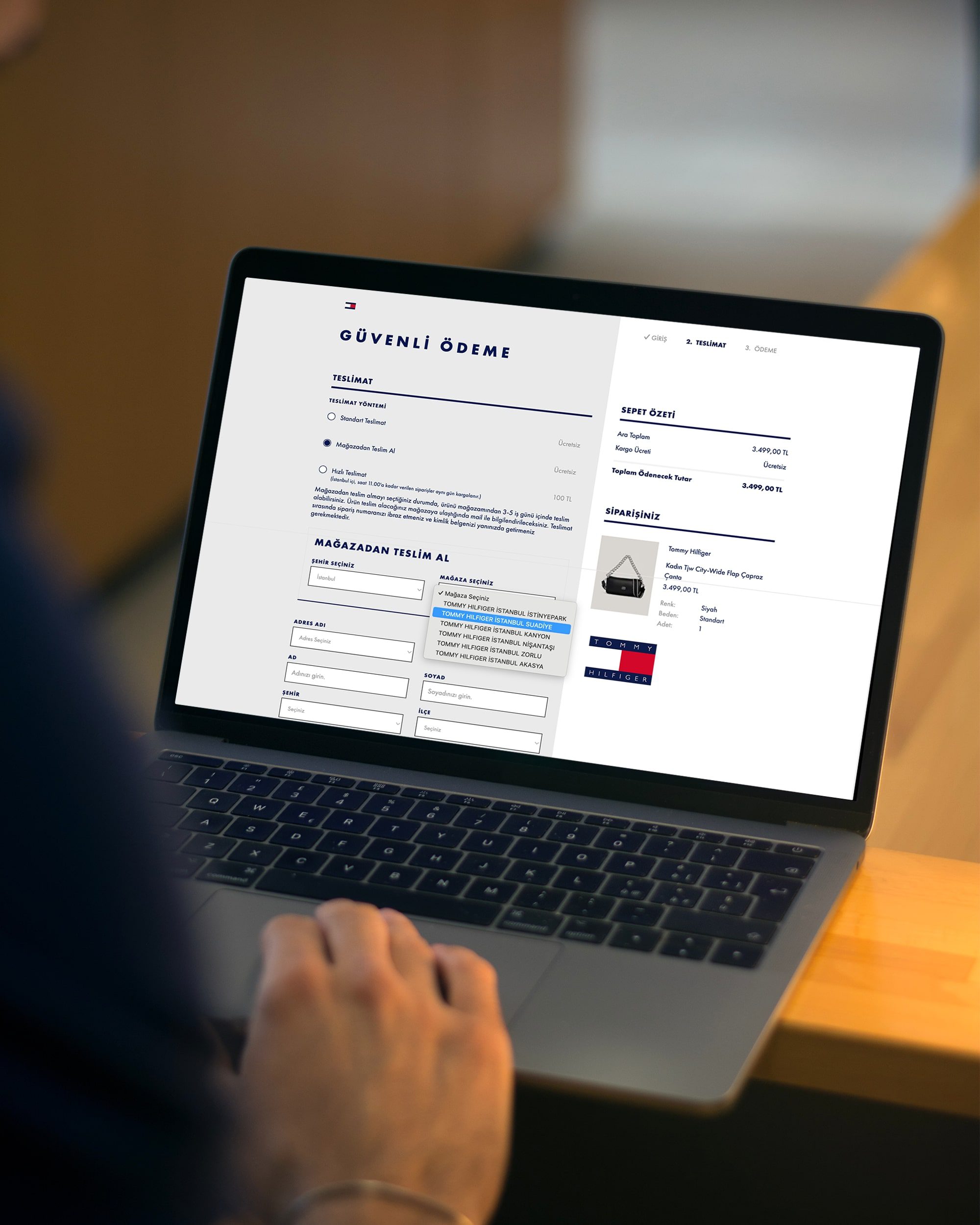 Tommy E-ticaret Ödeme Görseli, Güvenli ve Hızlı Online Satış Seçeneği.